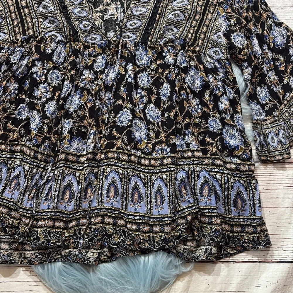 Free People Moonlight Dance 3/4 Sleeve Tunic Top sz S